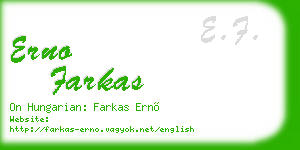 erno farkas business card