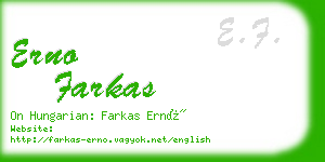 erno farkas business card